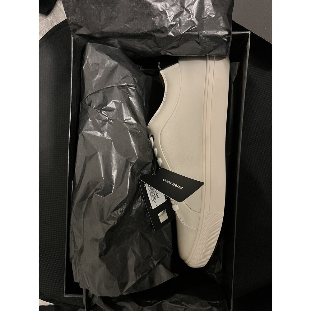 Gianni Feraud Oppenheim‎ Leather Cream Trainer Shoe Sneaker Size Uk 11 / 12 Us